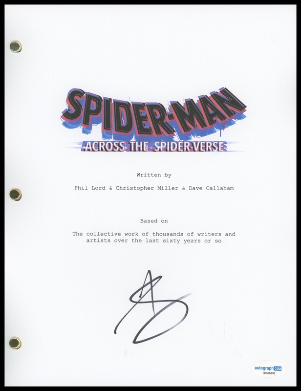 Item # 182865 - Jason Schwartzman "Spider-Man: Across the Spider-Verse" SIGNED Script Screenplay