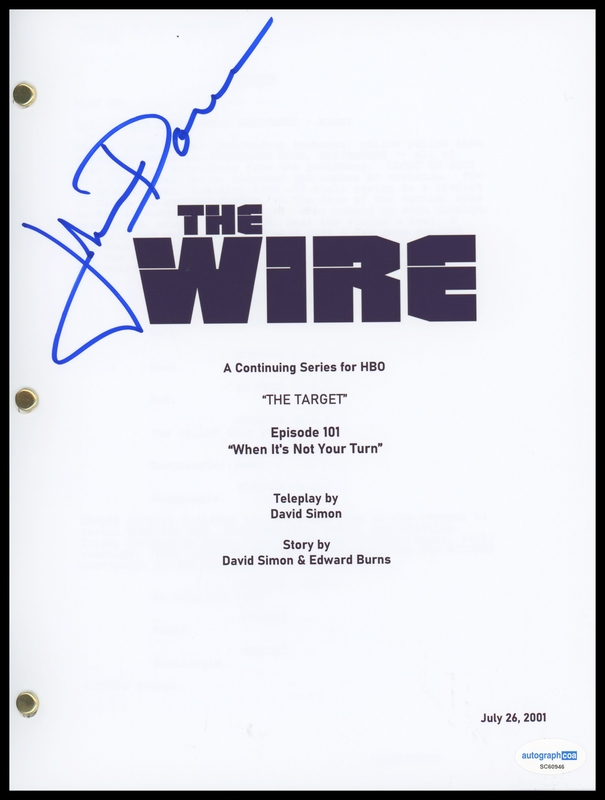 Item # 182914 - John Doman "The Wire" AUTOGRAPH Signed 'Major Rawls' Pilot Episode Script