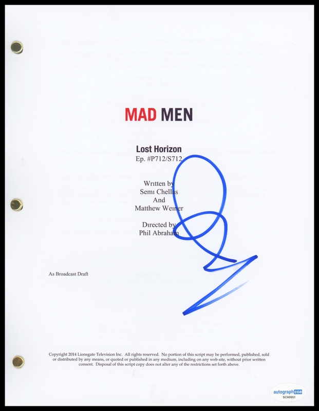 Item # 182919 - John Slattery "Mad Men" AUTOGRAPH Signed 'Lost Horizon' Episode Script B