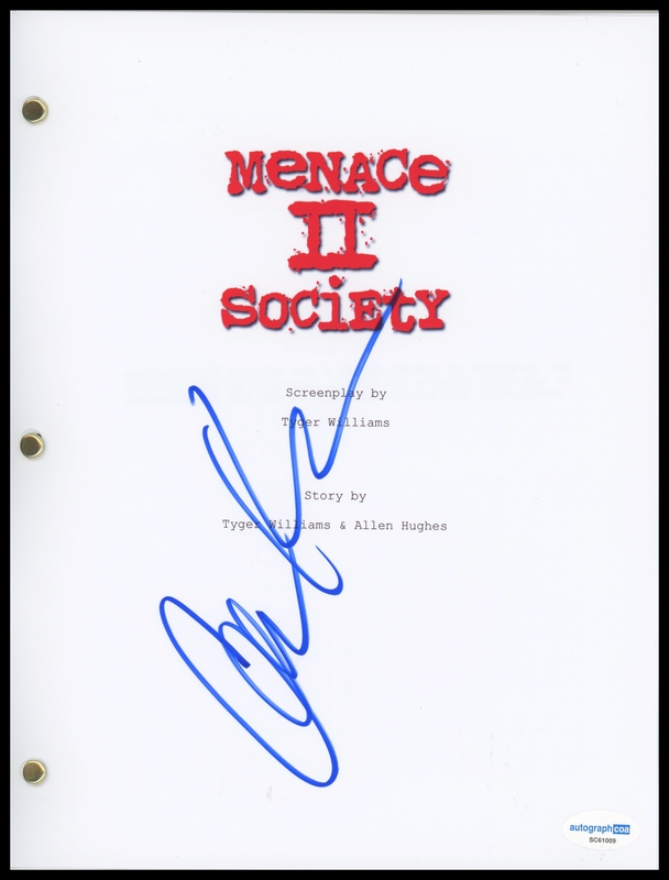 Item # 182976 - Allen Hughes "Menace II Society" Director AUTOGRAPH Signed Script Screenplay B