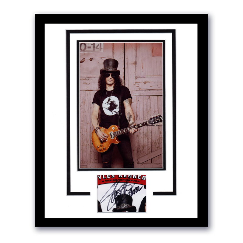 Item # 180493 - Slash "Guns 'N Roses" AUTOGRAPH Signed Photo Custom Framed 11x14 Display