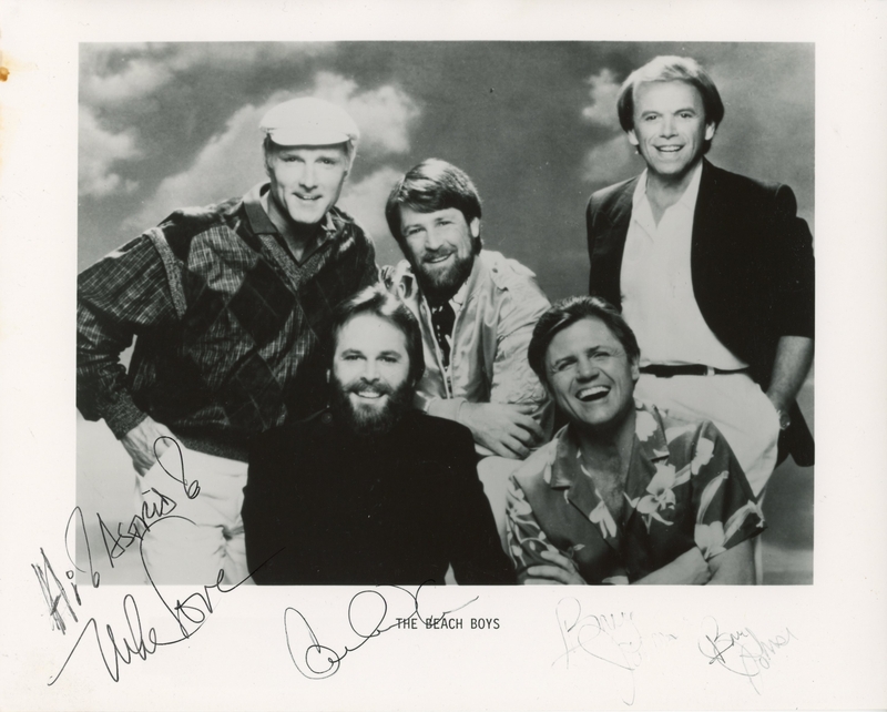 Item # 182492 - Carl Wilson, Mike Love & Bruce Johnston "The Beach Boys" SIGNED 8x10 Photo