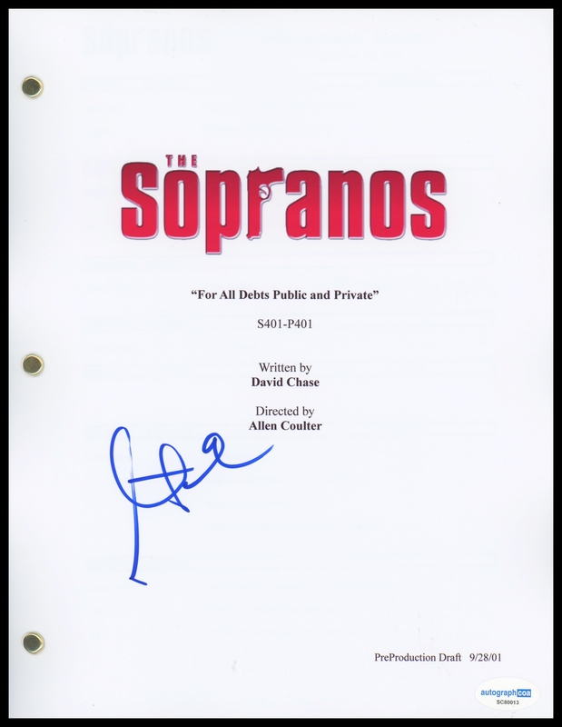 Item # 183015 - Steve Schirripa "The Sopranos" SIGNED 'For All Debts Public and Private' Script
