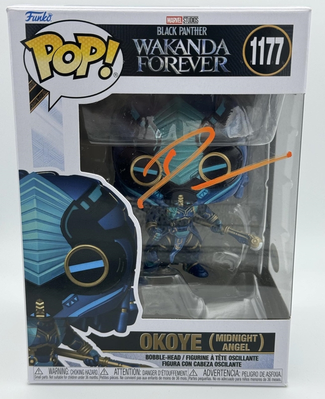 Item # 183446 - Danai Gurira "Black Panther" SIGNED 'Okoye (Midnight Angel)' 1177 Funko Pop