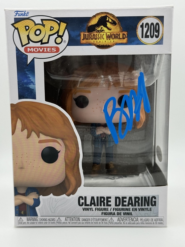 Item # 183452 - Bryce Dallas Howard "Jurassic World" SIGNED Claire Dearing 1209 Funko Pop B