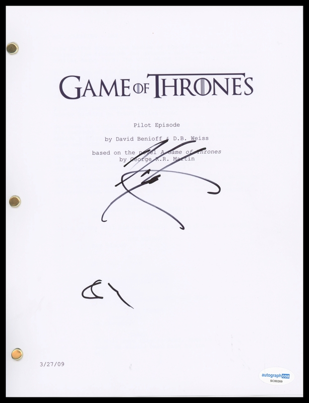 Item # 186679 - Nikolaj Coster-Waldau "Game of Thrones" AUTOGRAPH Signed Full Pilot Script
