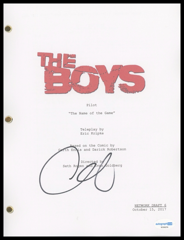Item # 186688 - Chace Crawford "The Boys" AUTOGRAPH Signed 'The Deep' Pilot Episode Script