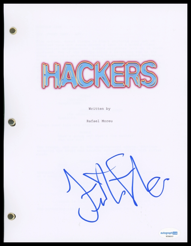 Item # 186727 - Fisher Stevens "Hackers" AUTOGRAPH Signed 'The Plague' Script Screenplay