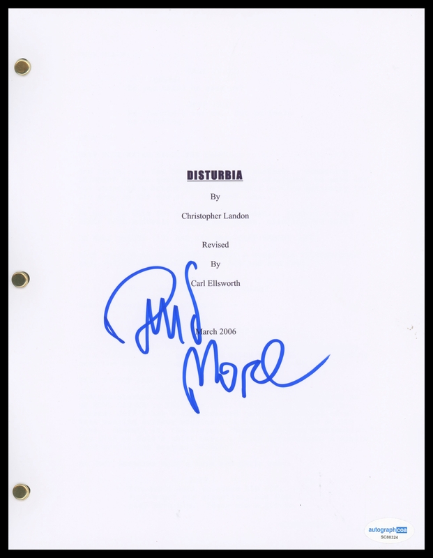 Item # 186734 - David Morse "Disturbia" AUTOGRAPH Signed Full Complete Script Screenplay
