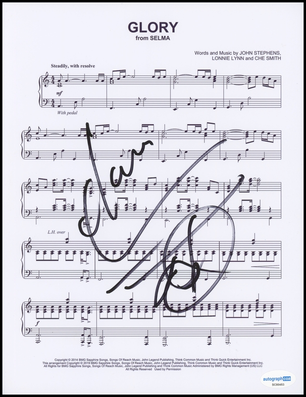 Item # 188442 - Common "Selma" AUTOGRAPH Signed Autographed 'Glory' 8.5x11 Sheet Music
