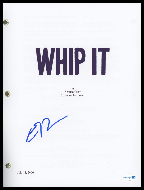Item # 189755 - Elliot Page "Whip It" AUTOGRAPH Signed Ellen Complete Script Screenplay