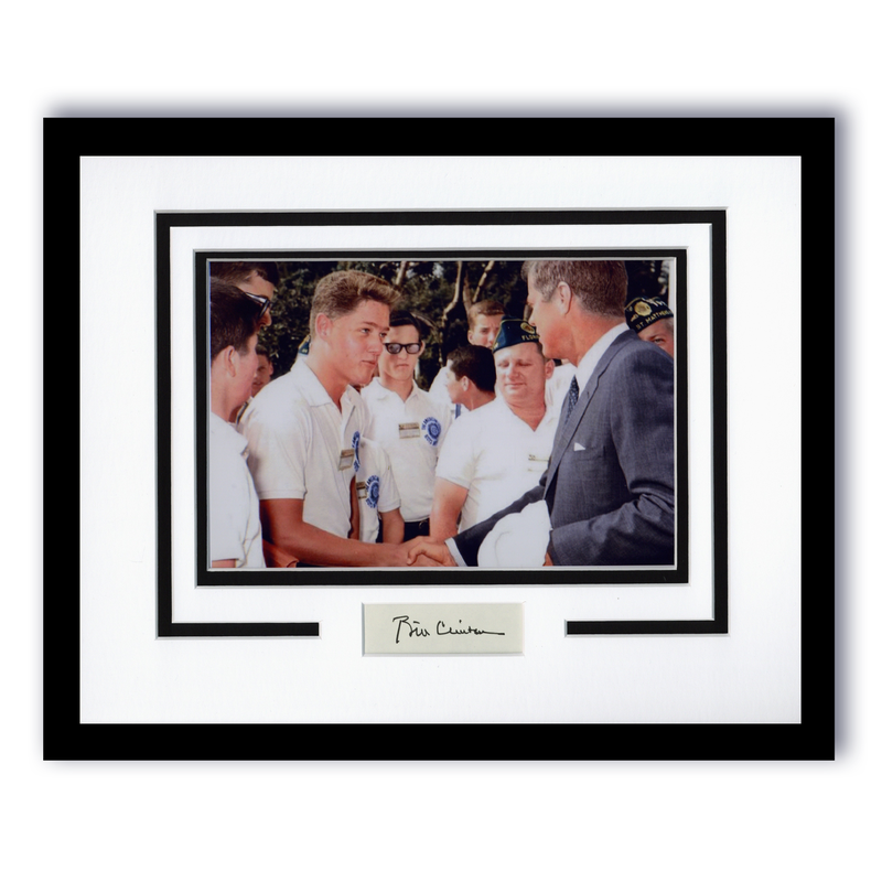 Item # 189566 - Bill Clinton AUTOGRAPH Signed 42nd U.S. President JFK Framed 11x14 Display