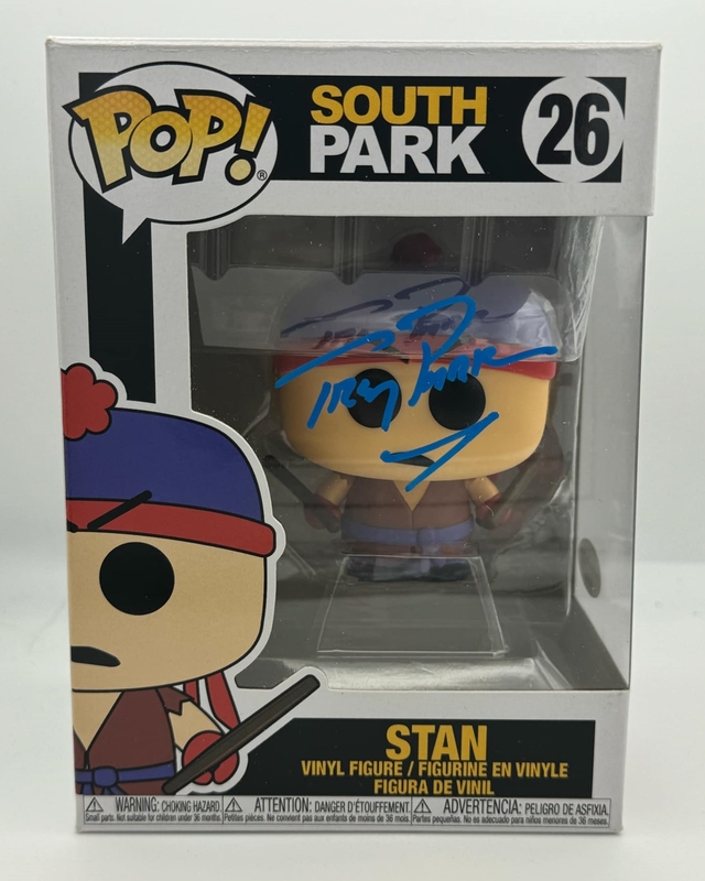 Item # 188377 - Trey Parker "South Park" AUTOGRAPH Signed 'Stan' 26 Funko Pop Vinyl Figure