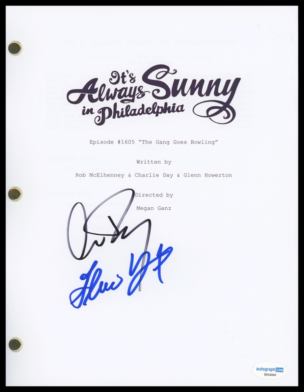 Item # 189649 - Charlie Day & Glenn Howerton "It's Always Sunny in Philadelphia" SIGNED Script J