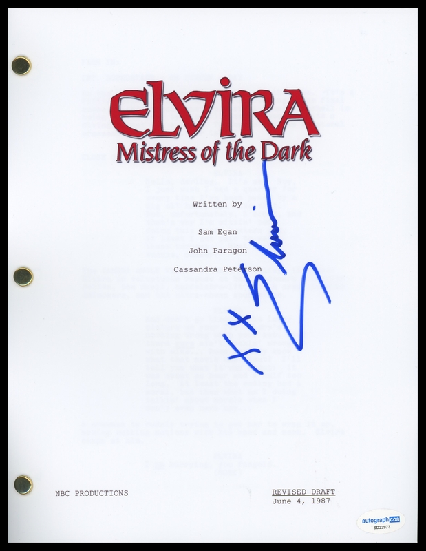 Item # 190736 - Elvira "Elvira: Mistress of the Dark" AUTOGRAPH Signed Script Screenplay
