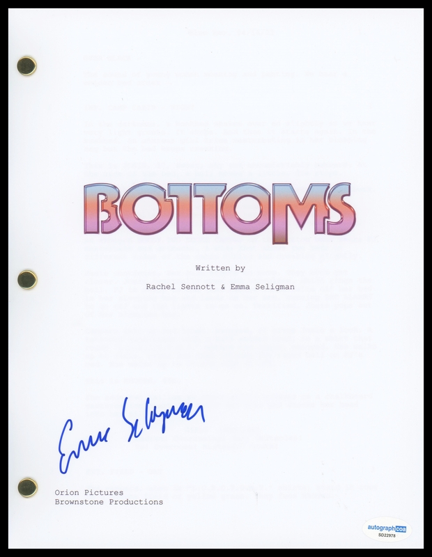 Item # 190741 - Emma Seligman "Bottoms" Director/Writer AUTOGRAPH Signed Script Screenplay