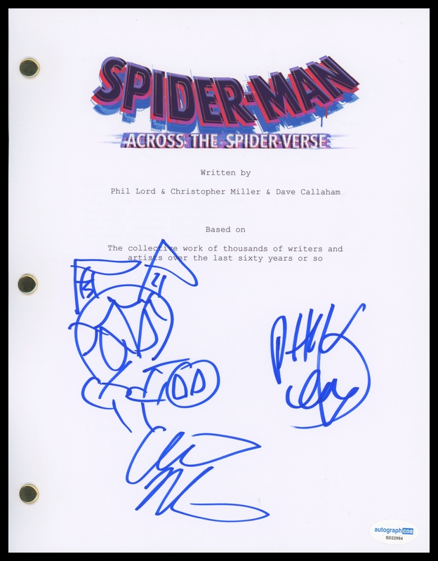Item # 190747 - Phil Lord & Christopher Miller Spider-Man: Across the Spider-Verse SIGNED Script