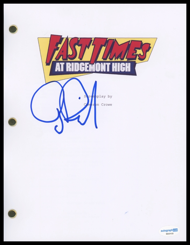 Item # 193216 - Judge Reinhold "Fast Times at Ridgemont High" AUTOGRAPH Signed Script Screenplay