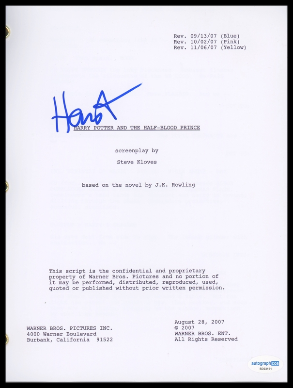 Item # 193546 - Hero Fiennes-Tiffin "Harry Potter and the Half-Blood Prince" SIGNED Script