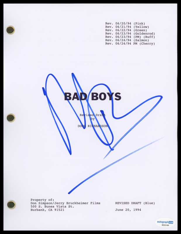 Item # 197658 - Michael Bay "Bad Boys" Director AUTOGRAPH Signed Complete Script Screenplay