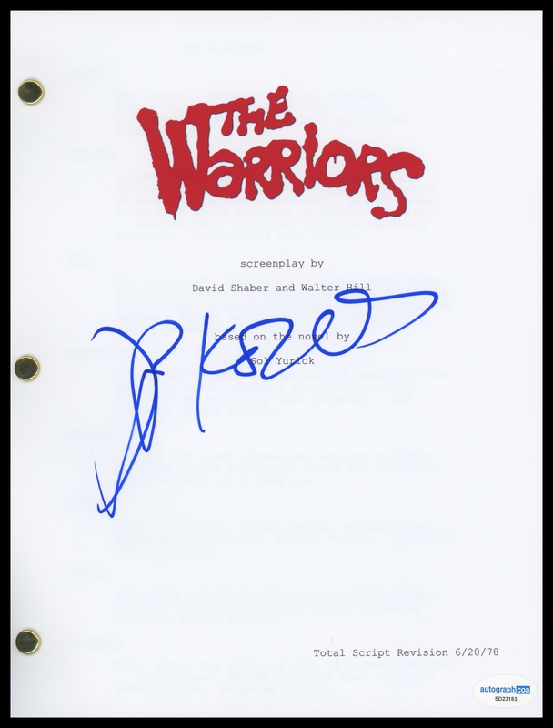 Item # 197661 - David Patrick Kelly "The Warriors" AUTOGRAPH Signed Full Script Screenplay