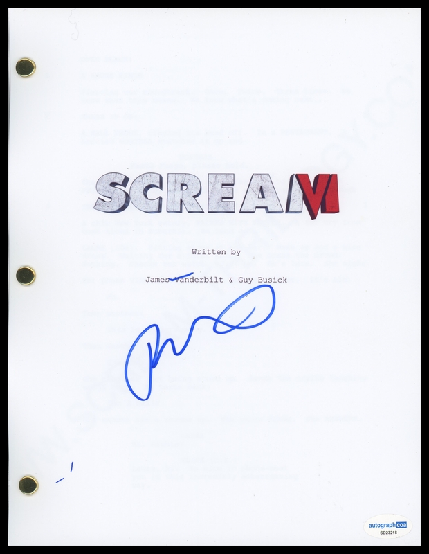 Item # 197696 - Tyler Gillett "Scream VI" Director AUTOGRAPH Signed Full Script Screenplay