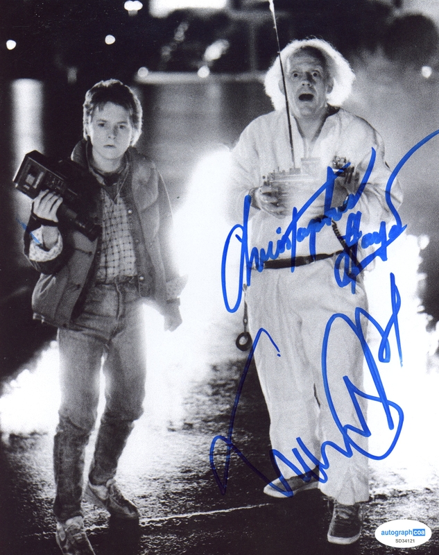 Item # 190429 - Michael J. Fox & Christopher Lloyd "Back to the Future" SIGNED 8x10 Photo