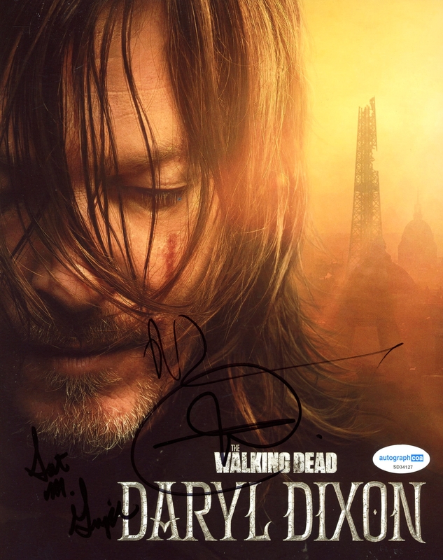 Item # 190423 - "The Walking Dead: Daryl Dixon" Cast SIGNED 8x10 Photo - Norman Reedus +2 D