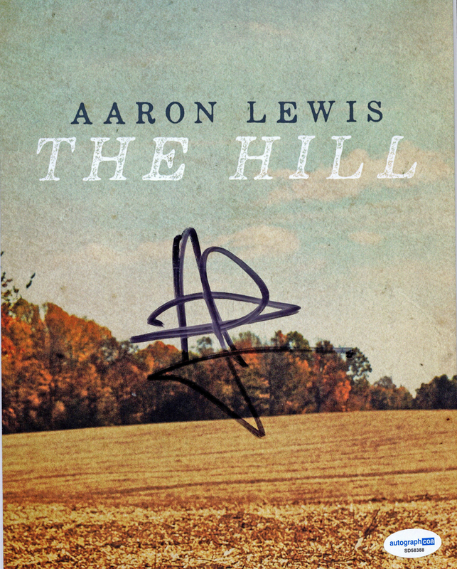 Item # 193100 - Aaron Lewis Autographed Signed 8x10 Photo The Hill Staind ACOA