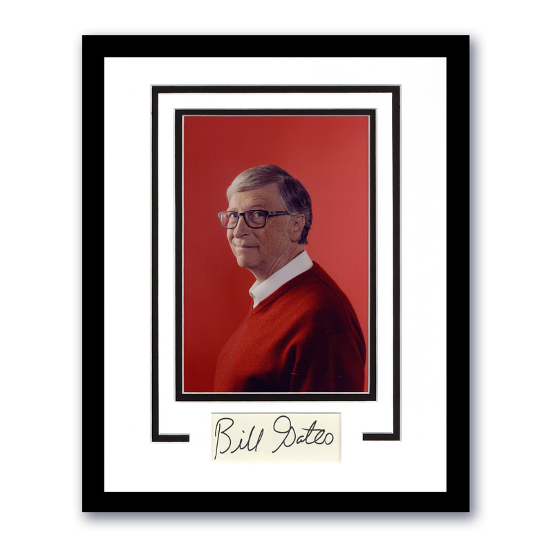 Item # 197869 - Bill Gates "Microsoft" AUTOGRAPH Signed Photo Custom Framed 11x14 Display D