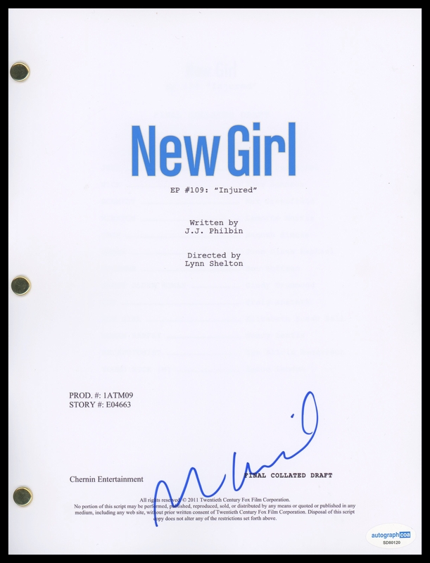 Item # 198933 - Max Greenfield "New Girl" AUTOGRAPH Signed Full 'Injured' Episode Script
