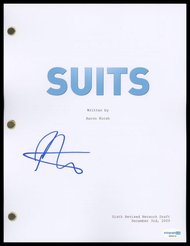 Item # 198983 - Patrick J. Adams "Suits" AUTOGRAPH Signed 'Mike Ross' Pilot Episode Script