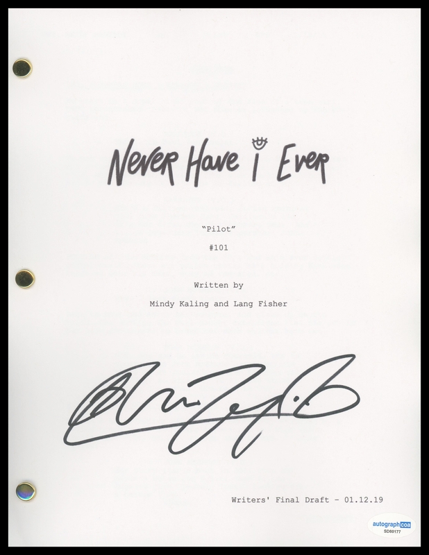 Item # 198990 - Maitreyi Ramakrishnan "Never Have I Ever" AUTOGRAPH Signed Pilot Episode Script