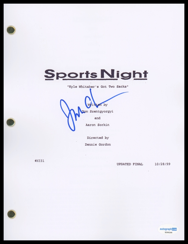 Item # 199058 - Josh Charles "Sports Night" AUTOGRAPH Signed 'Dan Rydell' Episode Script