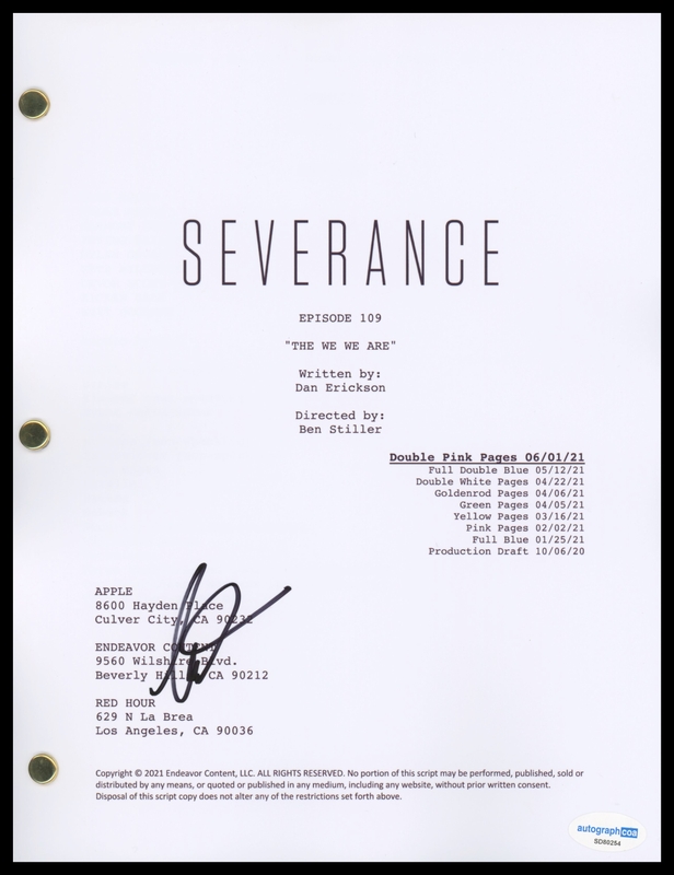 Item # 199066 - Britt Lower "Severance" AUTOGRAPH Signed 'The We We Are' Episode Script
