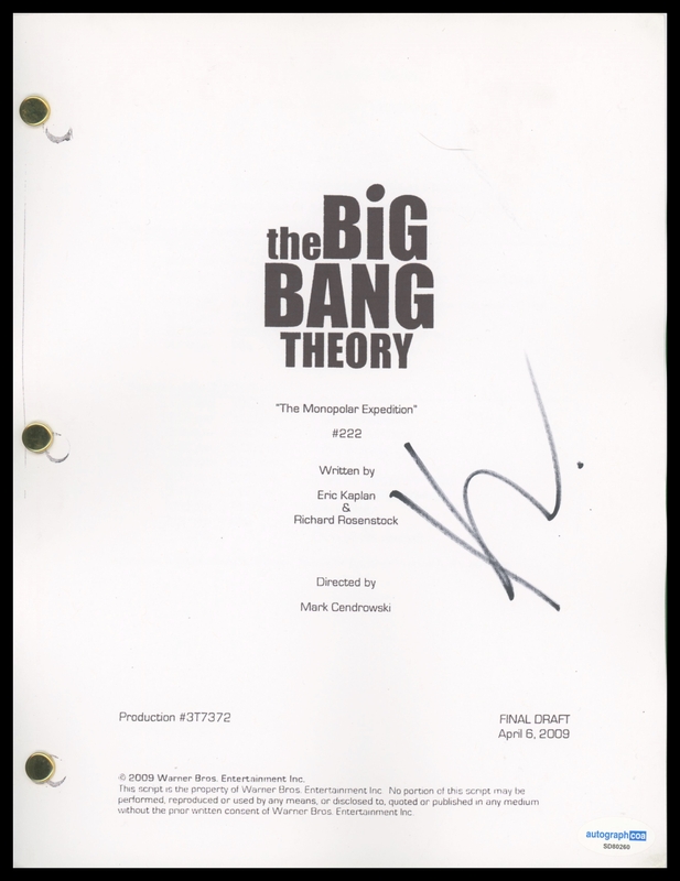 Item # 199072 - Kaley Cuoco "The Big Bang Theory" SIGNED 'The Monopolar Expedition' Script