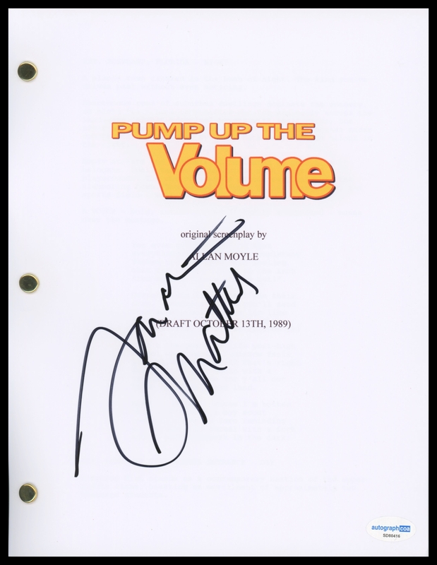 Item # 199109 - Samantha Mathis "Pump Up the Volume" AUTOGRAPH Signed Script Screenplay