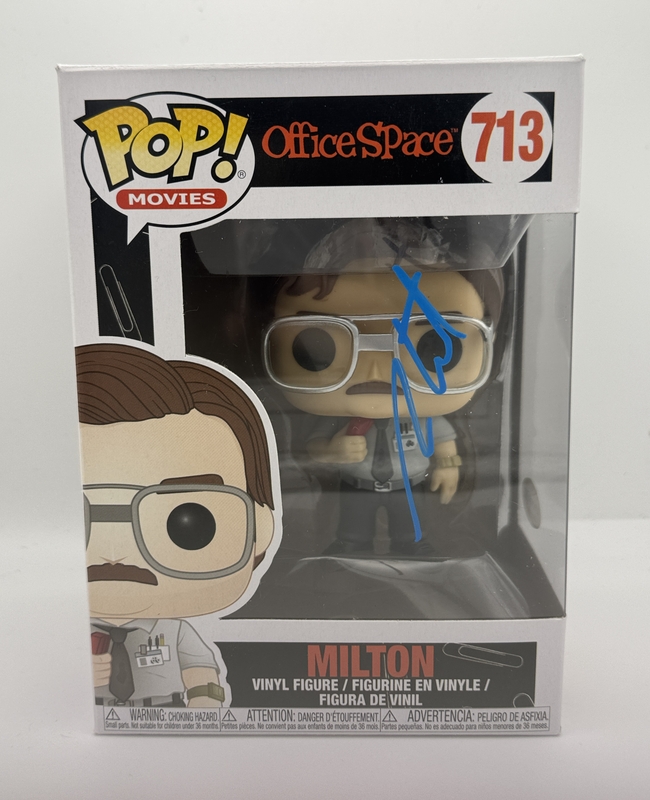 Item # 203077 - Stephen Root "Office Space" AUTOGRAPH Signed 'Milton' 713 Funko Pop Figure