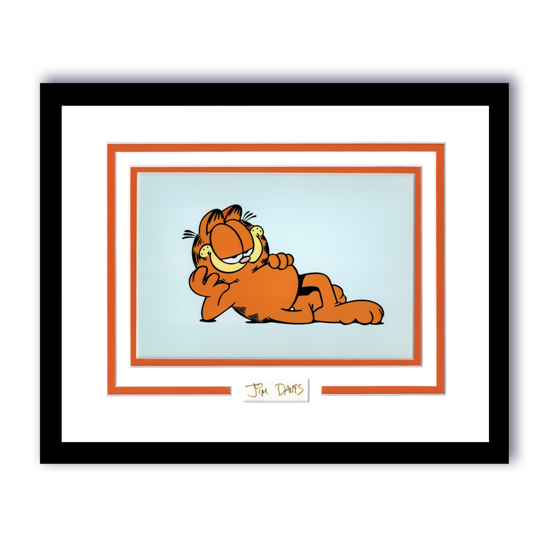 Item # 210286 - Jim Davis "Garfield" AUTOGRAPH Signed Photo Custom Framed 11x14 Display