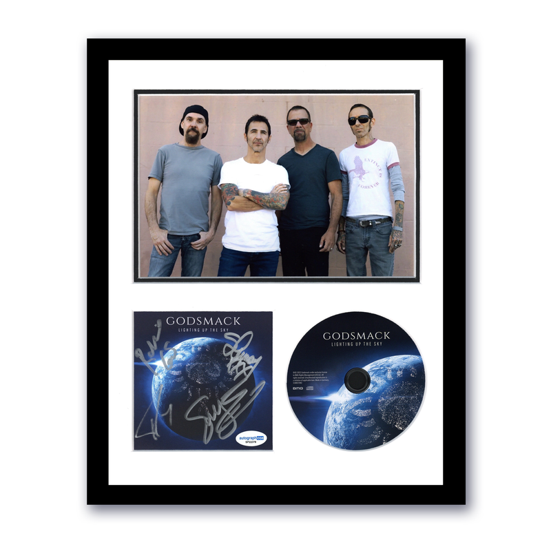 Item # 203302 - Godsmack "Lighting Up the Sky" AUTOGRAPH Signed Framed 11x14 CD Display
