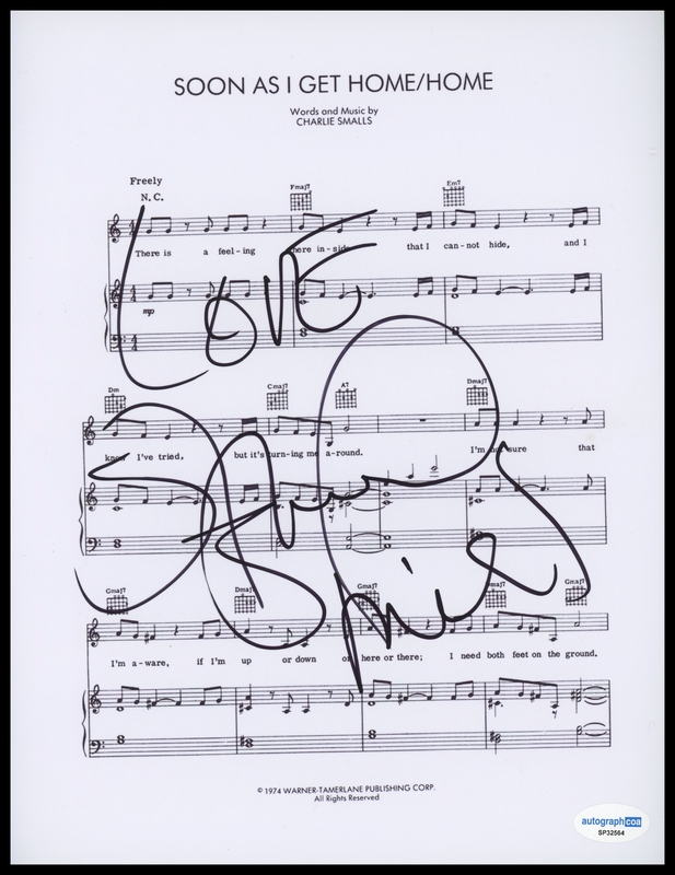 Item # 205326 - Stephanie Mills "The Wiz" AUTOGRAPH Signed 'Soon As I Get Home' Sheet Music