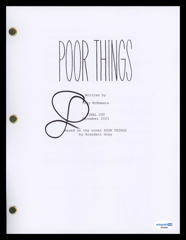 Item # 209009 - Emma Stone "Poor Things" AUTOGRAPH Signed Full Complete Script Screenplay