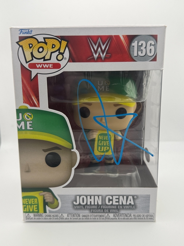 Item # 213533 - John Cena AUTOGRAPH Signed WWE Wrestling 136 Funko Pop Vinyl Figure