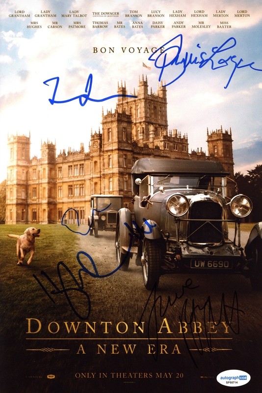 Item # 210171 - "Downton Abbey: A New Era" AUTOGRAPH Signed 8x12 Photo - Hugh Bonneville +4