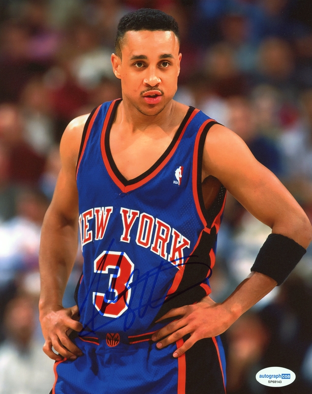 Item # 211428 - John Starks AUTOGRAPH Signed New York Knicks NBA Basketball 8x10 Photo