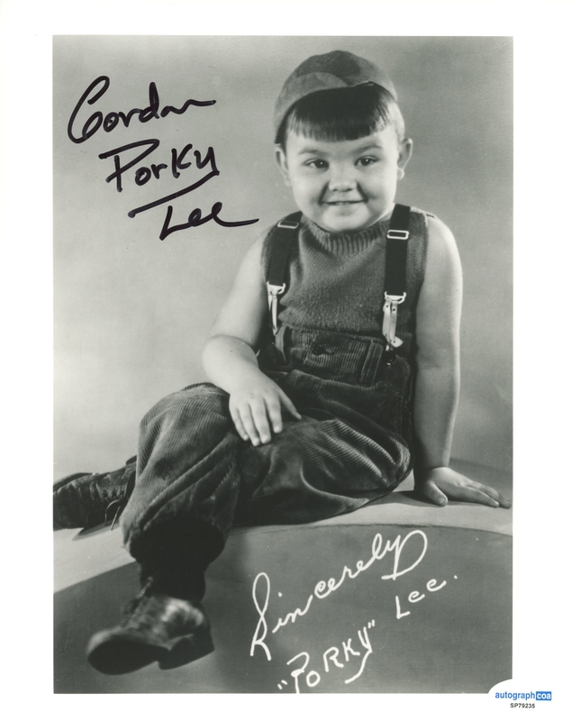 Item # 212862 - Gordon 'Porky' Lee "The Little Rascals" AUTOGRAPH Signed 'Our Gang' 8x10 Photo