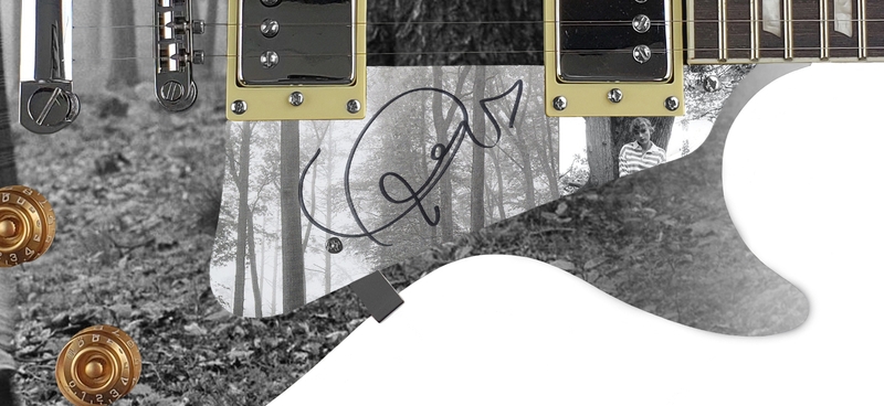 Item # 204874 - Taylor Swift Autographed Signed Electric LP Photo Folklore Guitar ACOA