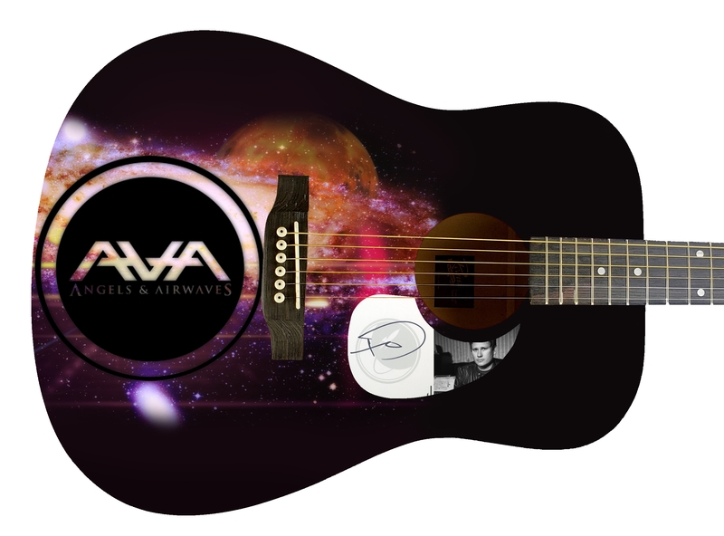 Item # 162966 - Angels & Airwaves Tom Delonge Autograph Signed Acoustic Custom Photo Guitar ACOA