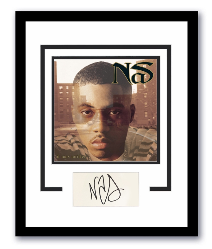 Nas Autographed 11x14 Framed Photo It Was Written Hip-Hop Rap