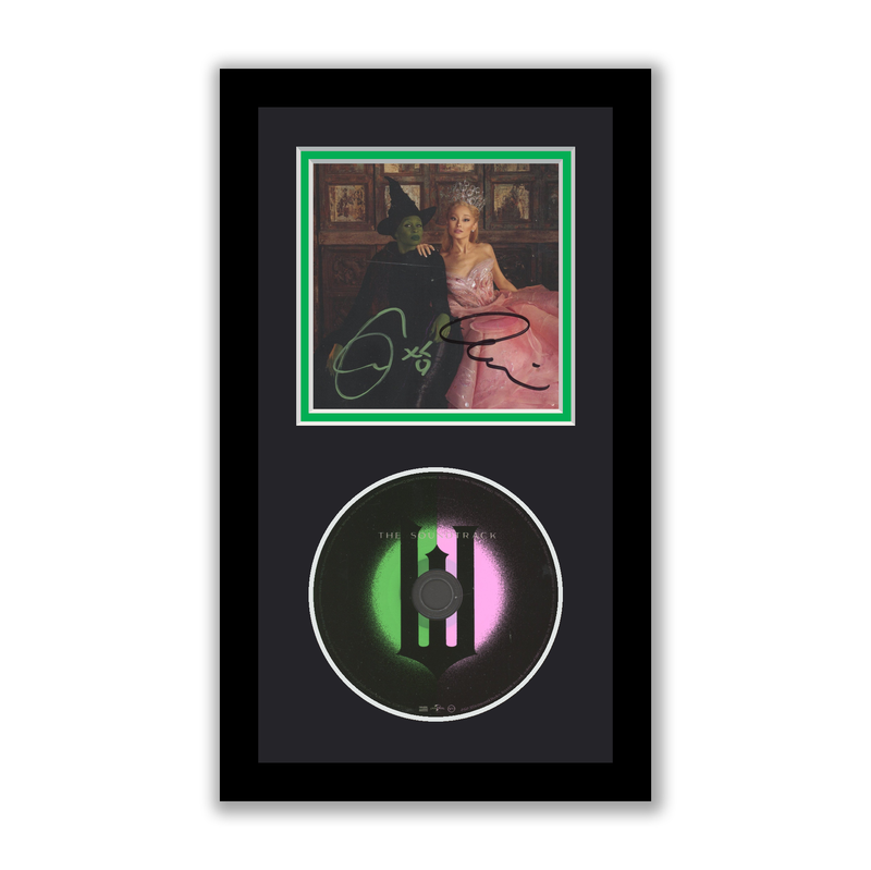 Item # 192682 - Wicked Autographed Signed Framed CD Photo Ariana Grande Cynthia Erivo